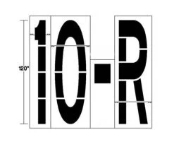 New Stripe 10 Foot Letters, Numbers, Dash Or Arrow