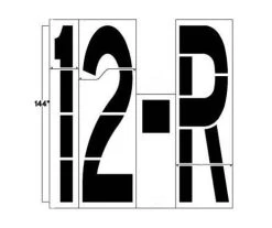 New Stripe 12 Foot Letters, Numbers, Dash Or Arrow