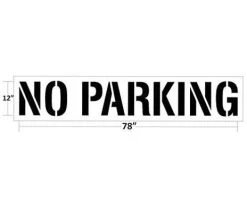 New Stripe 12 Inch NO PARKING Stencil