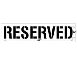 New Stripe 12 Inch RESERVED Stencil