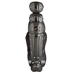 Champion Sports 15.5 Inch Lightweight Floating Double Knee Umpire's Leg Guard With Wings Black