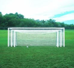 BISON INC No Tip 18 1/2' X 6 1/2' Club 4" X 4" Portable Aluminum Soccer Goals