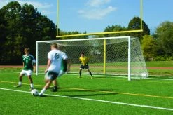 BISON INC No Tip 18 1/2' X 6 1/2' Club 4" Round Portable Aluminum Soccer Goals