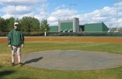 AerFlo 18 Feet Wind-Weighted Mound Tarp 6 Oz. Poly - Silver / White