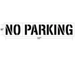 New Stripe 18 Inch NO PARKING Stencil