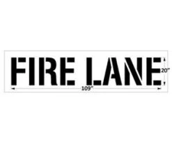 New Stripe 20 Inch FIRE LANE Stencil