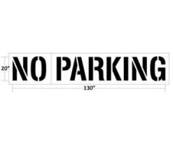 New Stripe 20 Inch NO PARKING Stencil