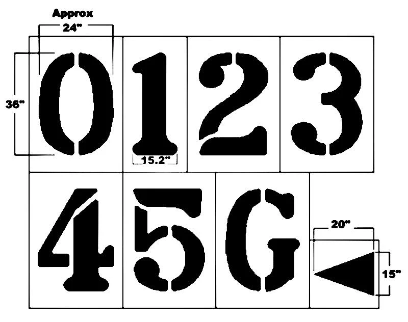 Newstripe 36 Inch Football Field Stencil Kit