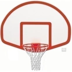 Gared Sports 39inch X 54inch Fan-Shape Fiberglass Backboard With Target Border
