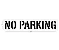 New Stripe 4 Inch NO PARKING Stencil