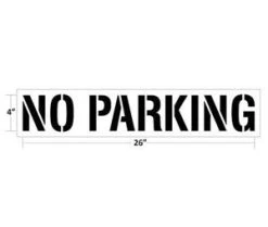 New Stripe 4 Inch NO PARKING Stencil