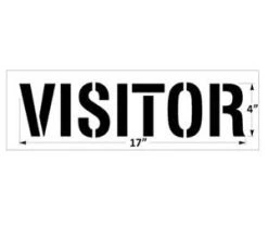 New Stripe 4 Inch VISITOR Stencil