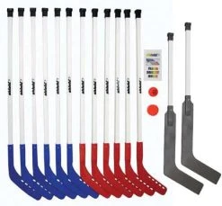 Olympia Sports 42" Shield Deluxe Hockey Set With 2 Goalie Sticks