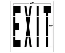 New Stripe 48 Inch Federal EXIT Stencil