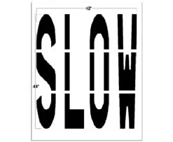 New Stripe 48 Inch Federal SLOW Stencil