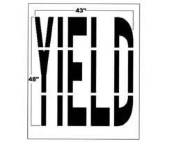 New Stripe 48 Inch Federal YIELD Stencil