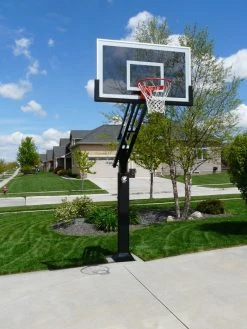 BISON INC 6" Hangtime 72" Glass Basketball System