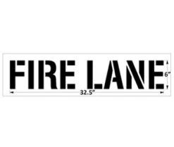 New Stripe 6 Inch FIRE LANE Stencil