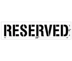 New Stripe 6 Inch RESERVED Stencil