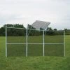 Jaypro Backstop Fence (3 Panel, 1 Center Overhang) - Permanent