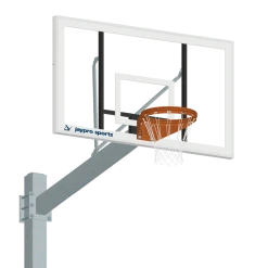 Jaypro Basketball System - Titan - Galvanized (6" X 6" Pole With 6' Offset) - 72" Acrylic Backboard - Playground Goal