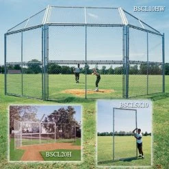 Sport Supply Group Chain Link Backstop-10' W/Hood Wings
