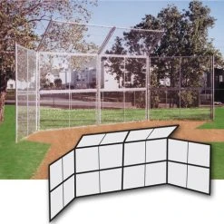 Sport Supply Group Chain Link Backstop-20' W/Hood-No Wings