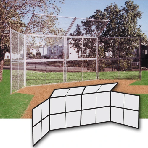 Sport Supply Group Chain Link Backstop-20' W/Hood-No Wings