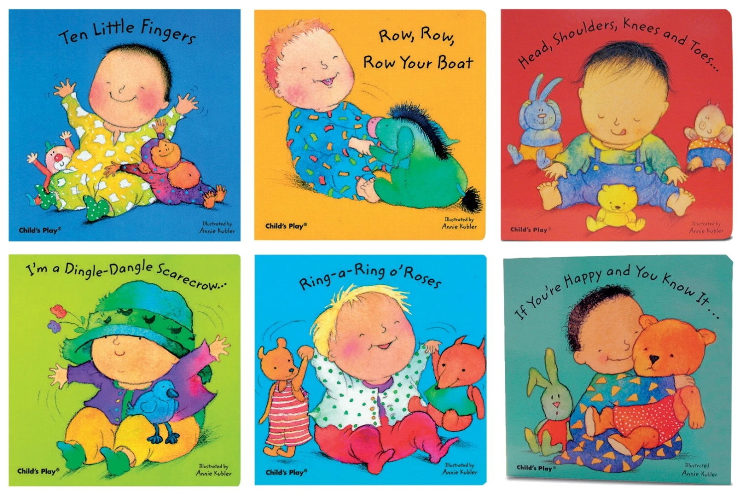 School Specialty Child's Play Critters Up Close Sing-Along Toddler Board Book Set, 6 Pieces, 8-1/4 X 8-1/4 In, Set Of 6