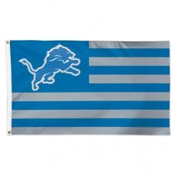 Caseys Distributing, Inc Detroit Lions Flag 3x5 Deluxe Americana Design