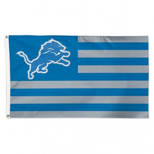 Caseys Distributing, Inc Detroit Lions Flag 3x5 Deluxe Americana Design
