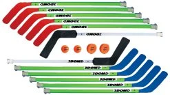 School Specialty Dom 36 In Junior Hockey Set, Includes 10 Sticks, 2 Goalie Sticks, 2 Superpucks And 2 Dom-83 Balls, Grades 1 To 6