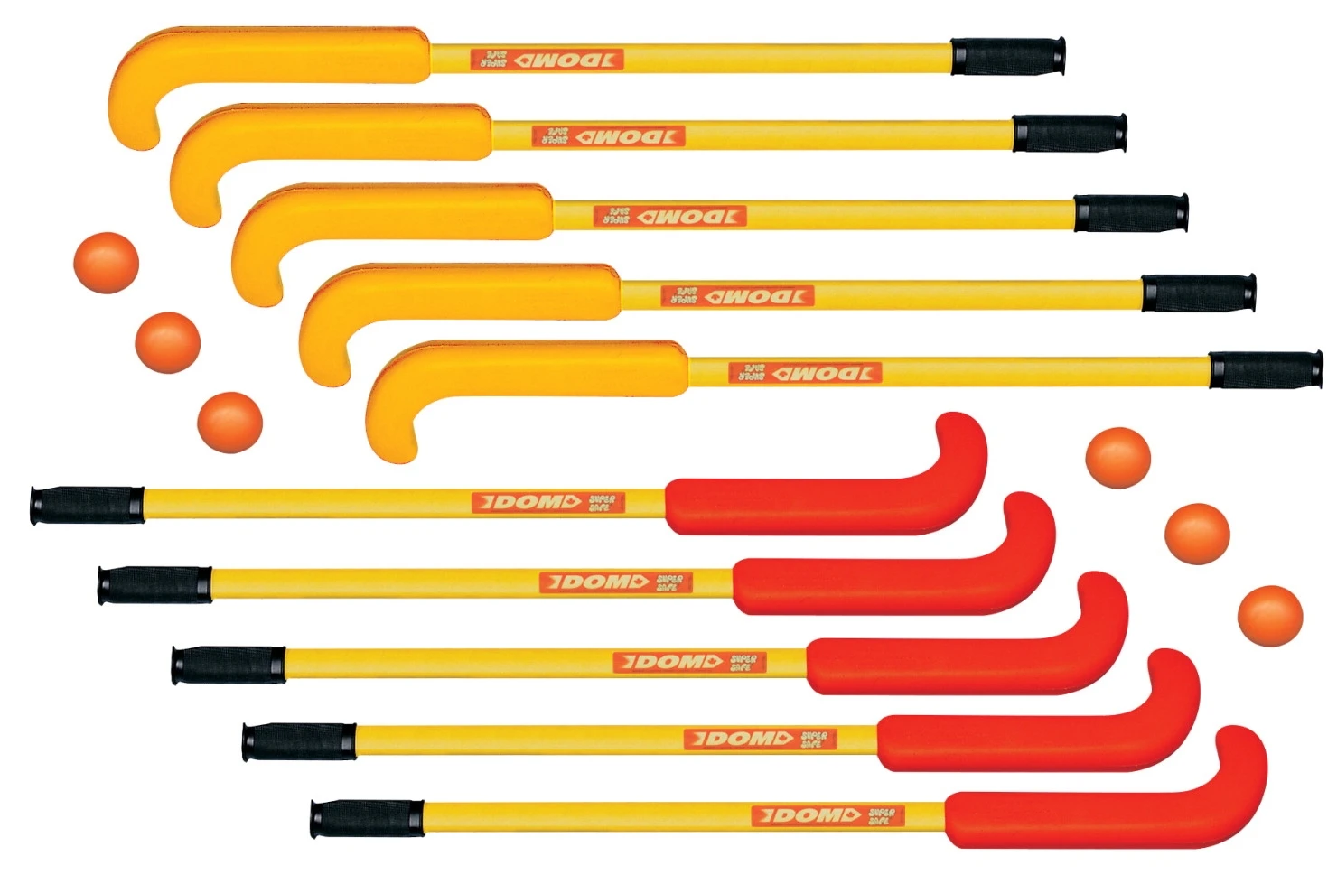 School Specialty Dom 36 In Supersafe Field Hockey Set, Includes 10 Sticks And 6 Dom-83 Balls