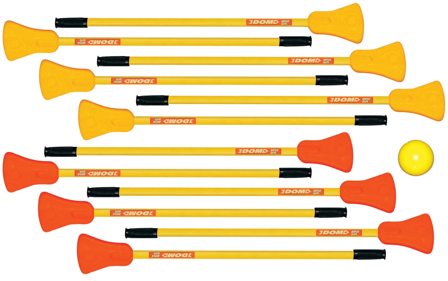 School Specialty Dom 37 In Super-Safe Broomball Hockey Set, Includes 10 Sticks And 1 Ball