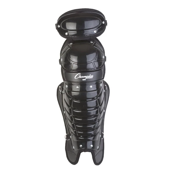 Champion Sports Doulbe Knee Umpire's Leg Guard With Wings Black