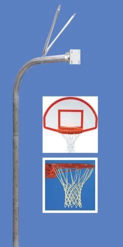 Douglas Sports FAL Fan Shaped Aluminum Backboard With Target Border, 36.5" X 54" - Each