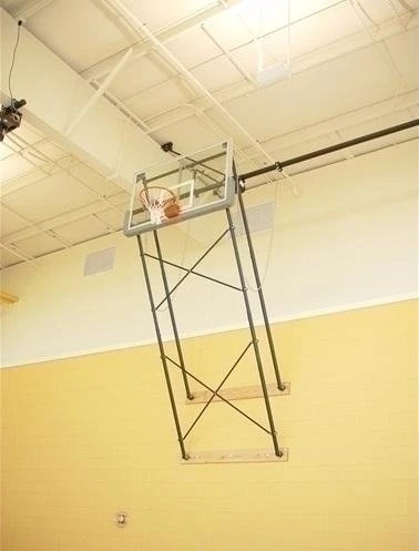 Gared Sports Fold-Up Wall Mount Pkg, 9-12' Extension, Afrg42, 2000+, Gold PMCE