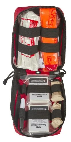 North American Rescue Individual Bleeding Control Kit- Basic ,Nylon Bag, Red