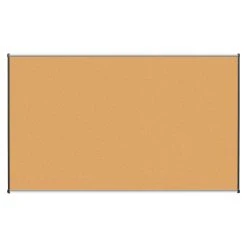 Lorell Natural Cork Board, 6 X 4 Feet, Satin Aluminum Frame