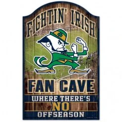 Caseys Distributing, Inc Notre Dame Fighting Irish Wood Sign-11"x17" Fan Cave Design