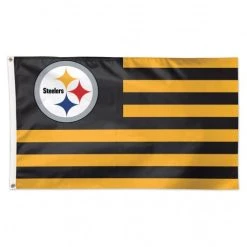 Caseys Distributing, Inc Pittsburgh Steelers Flag 3x5 Deluxe Americana Design