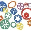 School Specialty Roylco Gears Stencils, Assorted Sizes, Set Of 15