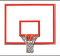 Douglas RST Rectangular Steel Backboard With Target Border, 42" X 60" - Each