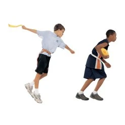 Martin Sports Sportime Universal Size Flag Football Belts, Set Of 12, Red/Yellow