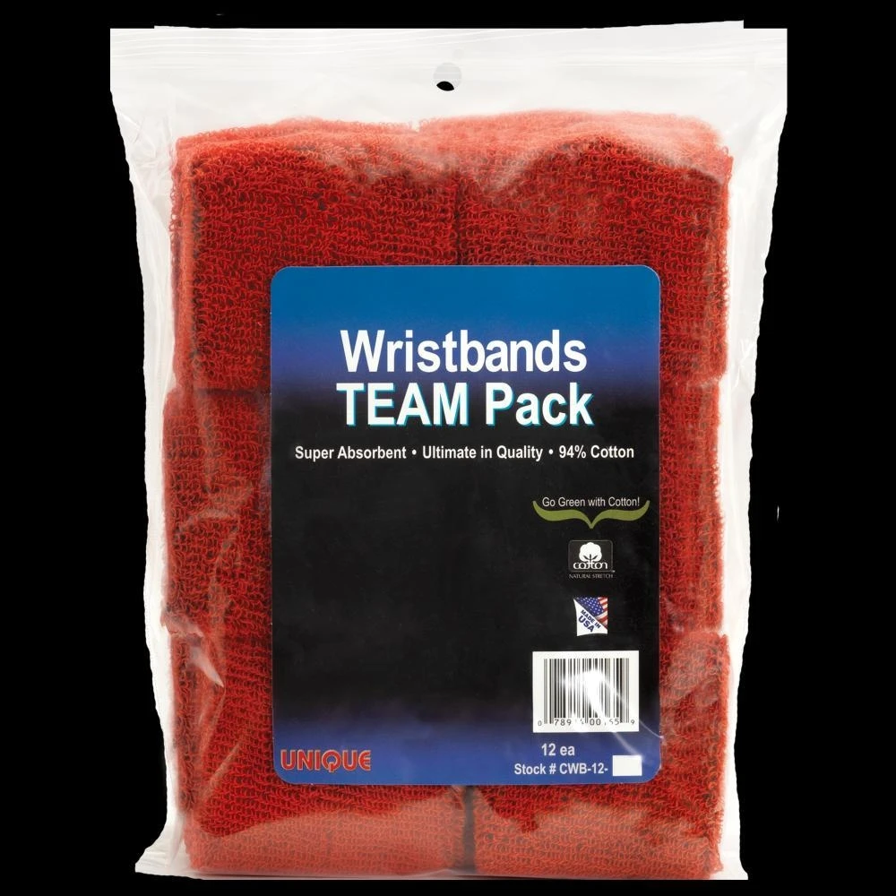 UNIQUE SPORTS PRODUCTS TEAM PACK- Red- (12 Pair/Pack) - Pack Of 1