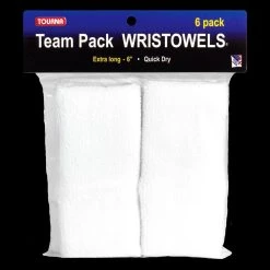 UNIQUE SPORTS PRODUCTS TEAM PACK Wristowels - White (6 Pack) - Pack Of 3
