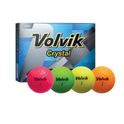 Sportsman's Supply Inc Volvik Crystal 3 Pc Assorted Golf Balls-Pink/Org/ Yellow/Grn